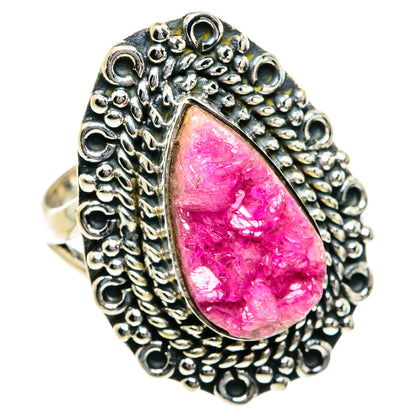 Pink Agate Druzy Rings handcrafted by Ana Silver Co - RING79001