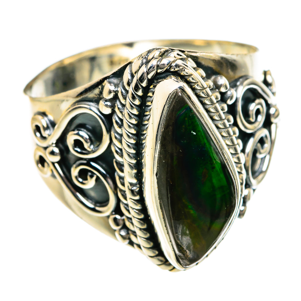 Ammolite Rings handcrafted by Ana Silver Co - RING79007