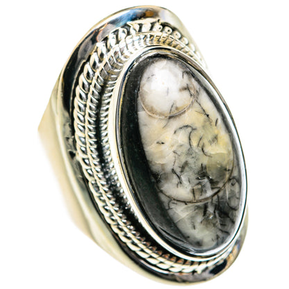 Orthoceras Fossil Rings handcrafted by Ana Silver Co - RING79031