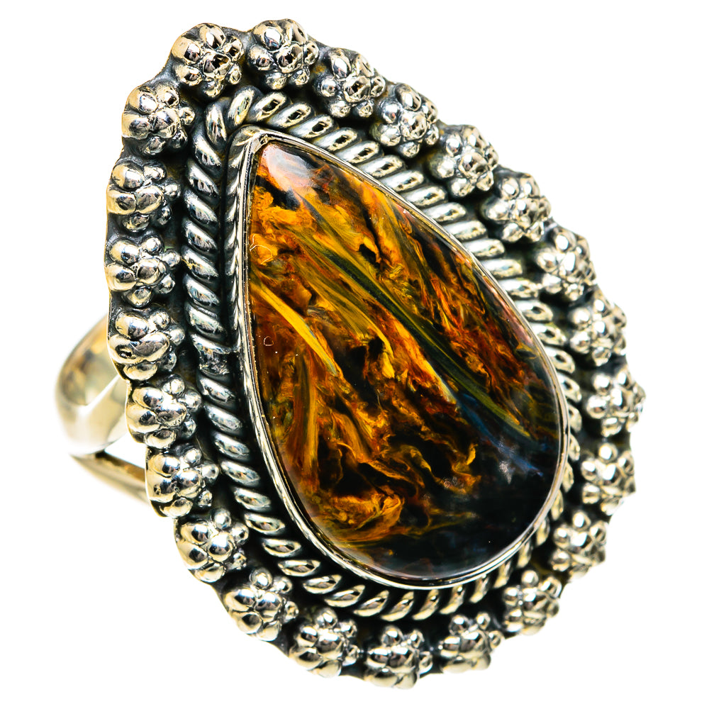 Golden Pietersite Rings handcrafted by Ana Silver Co - RING79053
