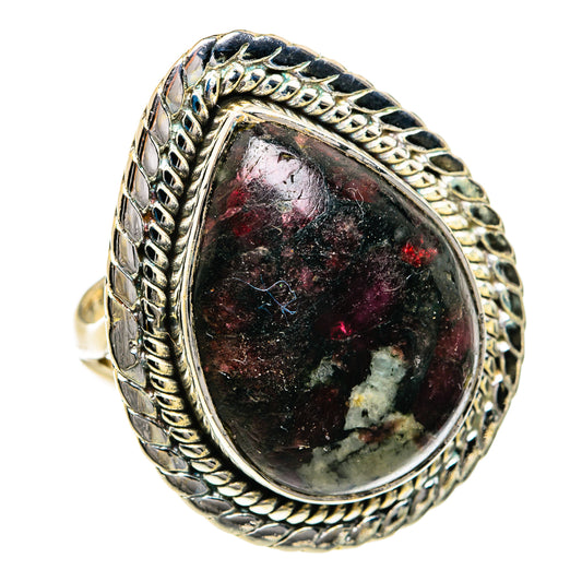 Russian Eudialyte Rings handcrafted by Ana Silver Co - RING79062