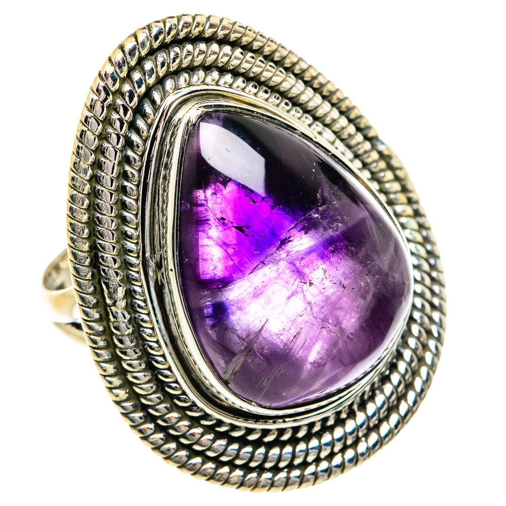 Chevron Amethyst Rings handcrafted by Ana Silver Co - RING79063