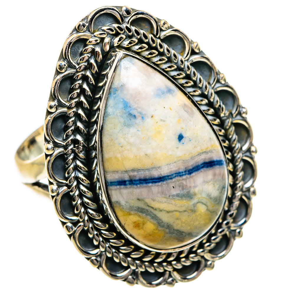 Blue Scheelite Rings handcrafted by Ana Silver Co - RING79072