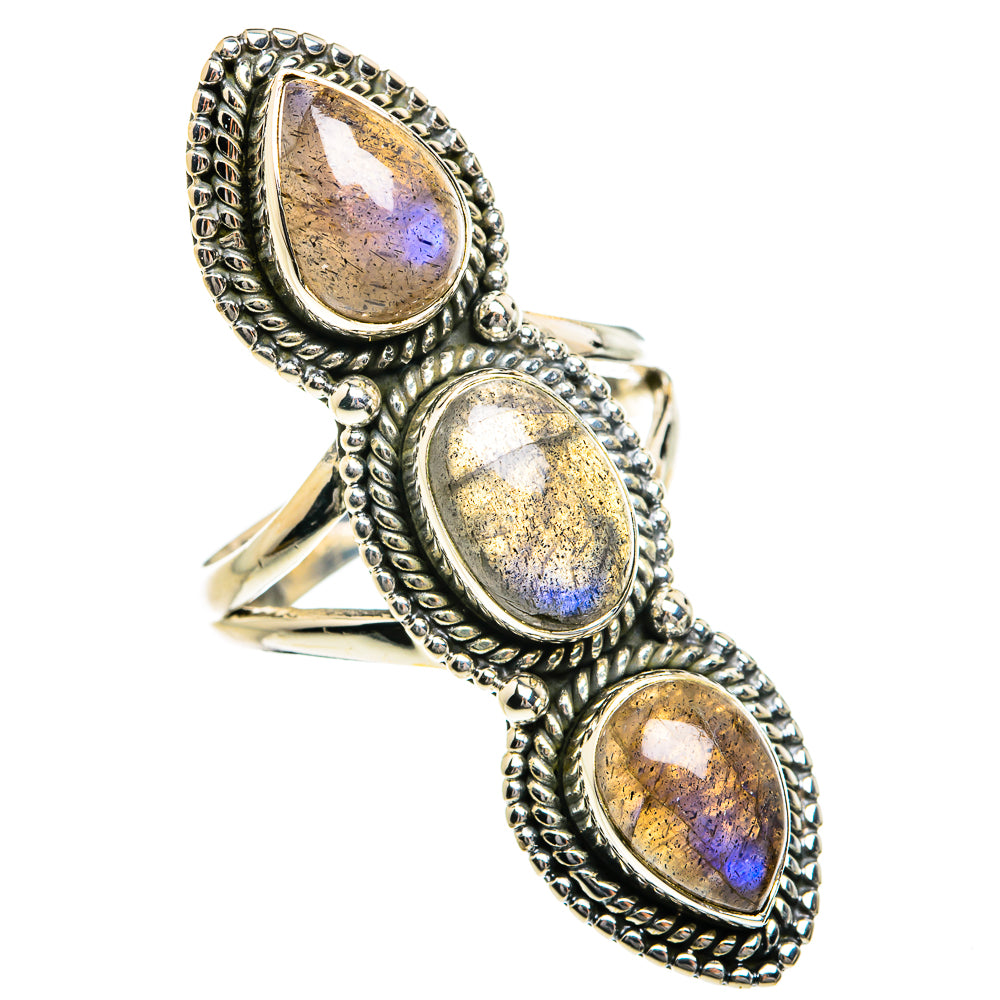 Labradorite Rings handcrafted by Ana Silver Co - RING79073