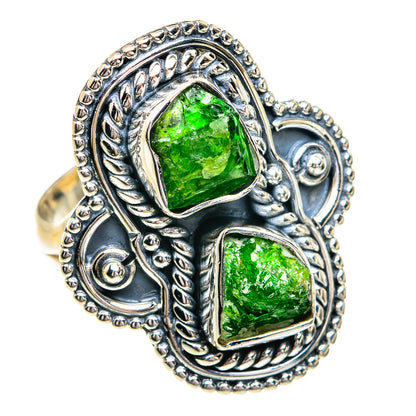 Chrome Diopside Rings handcrafted by Ana Silver Co - RING79082