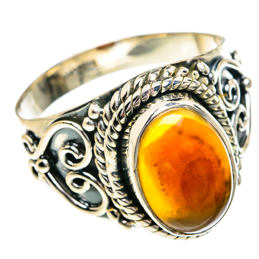Mexican Fire Agate Rings handcrafted by Ana Silver Co - RING79085