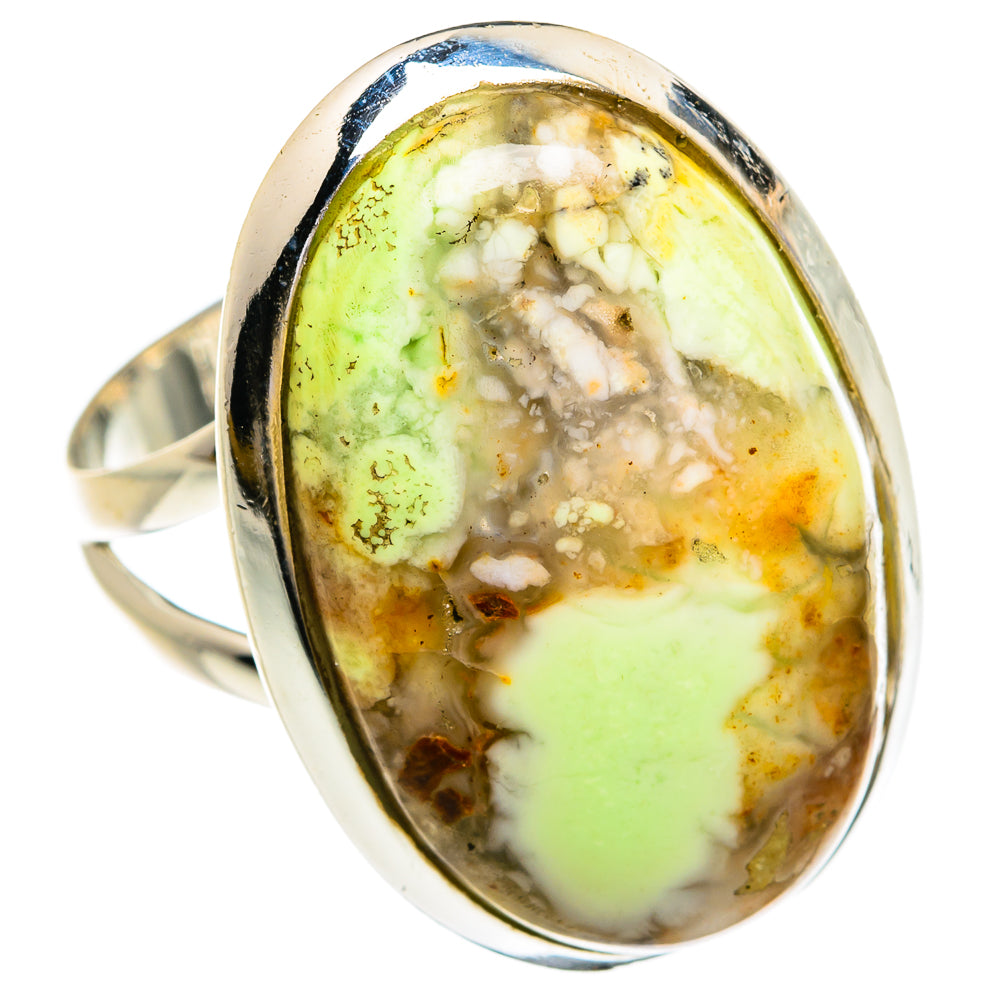 Lemon Chrysoprase Rings handcrafted by Ana Silver Co - RING79109
