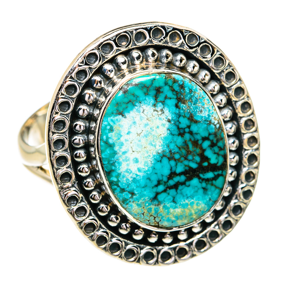 Tibetan Turquoise Rings handcrafted by Ana Silver Co - RING79110