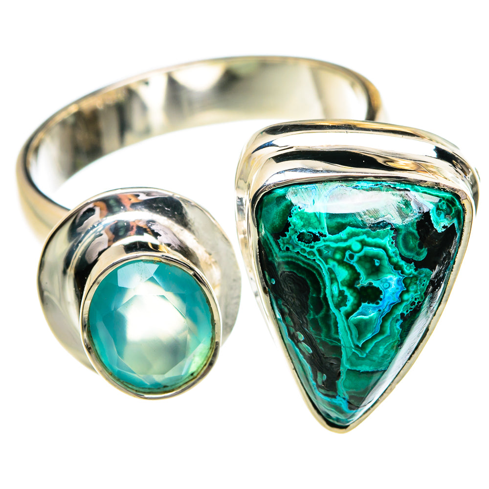Malachite In Chrysocolla Rings handcrafted by Ana Silver Co - RING79117