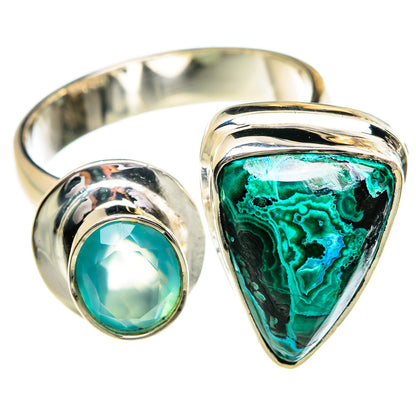 Malachite In Chrysocolla Rings handcrafted by Ana Silver Co - RING79117