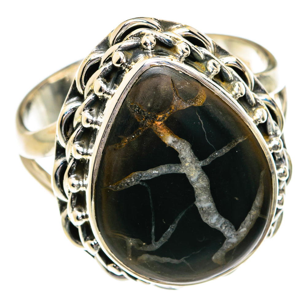 Septarian Geode Rings handcrafted by Ana Silver Co - RING79132