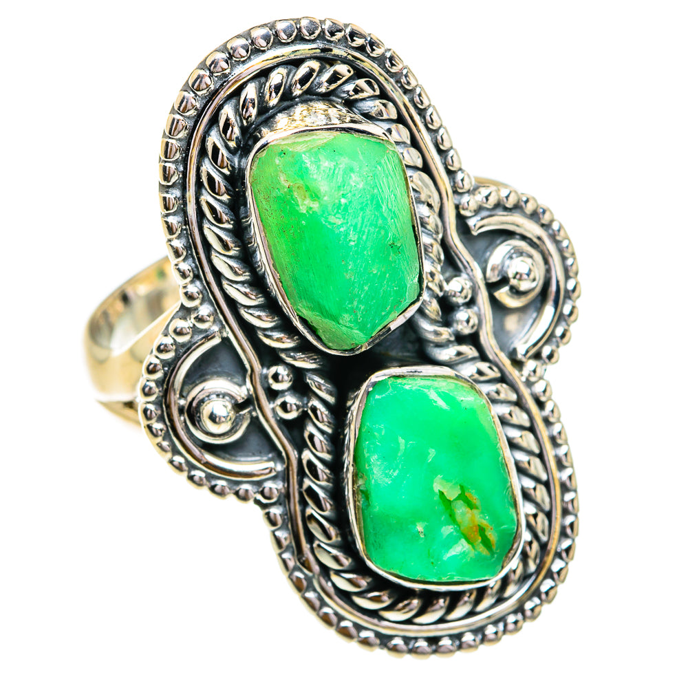 Chrysoprase Rings handcrafted by Ana Silver Co - RING79180
