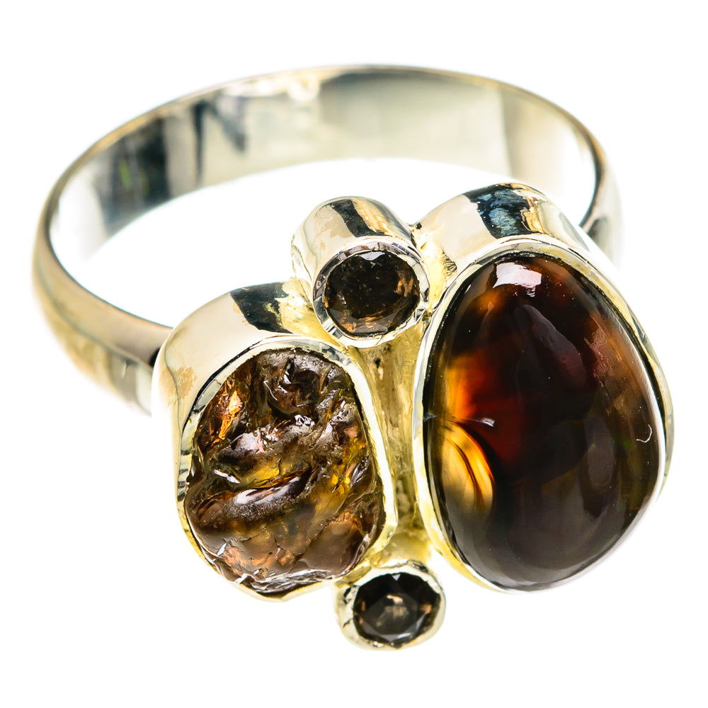 Mexican Fire Agate Rings handcrafted by Ana Silver Co - RING79183