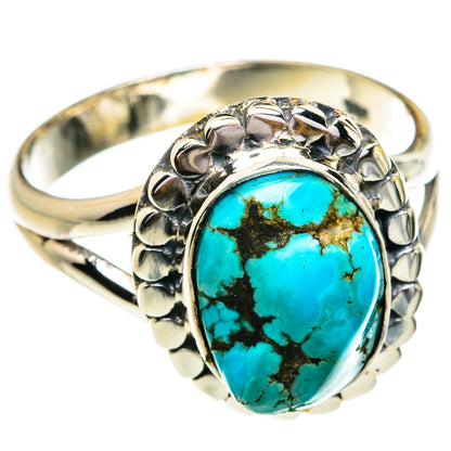 Tibetan Turquoise Rings handcrafted by Ana Silver Co - RING79205