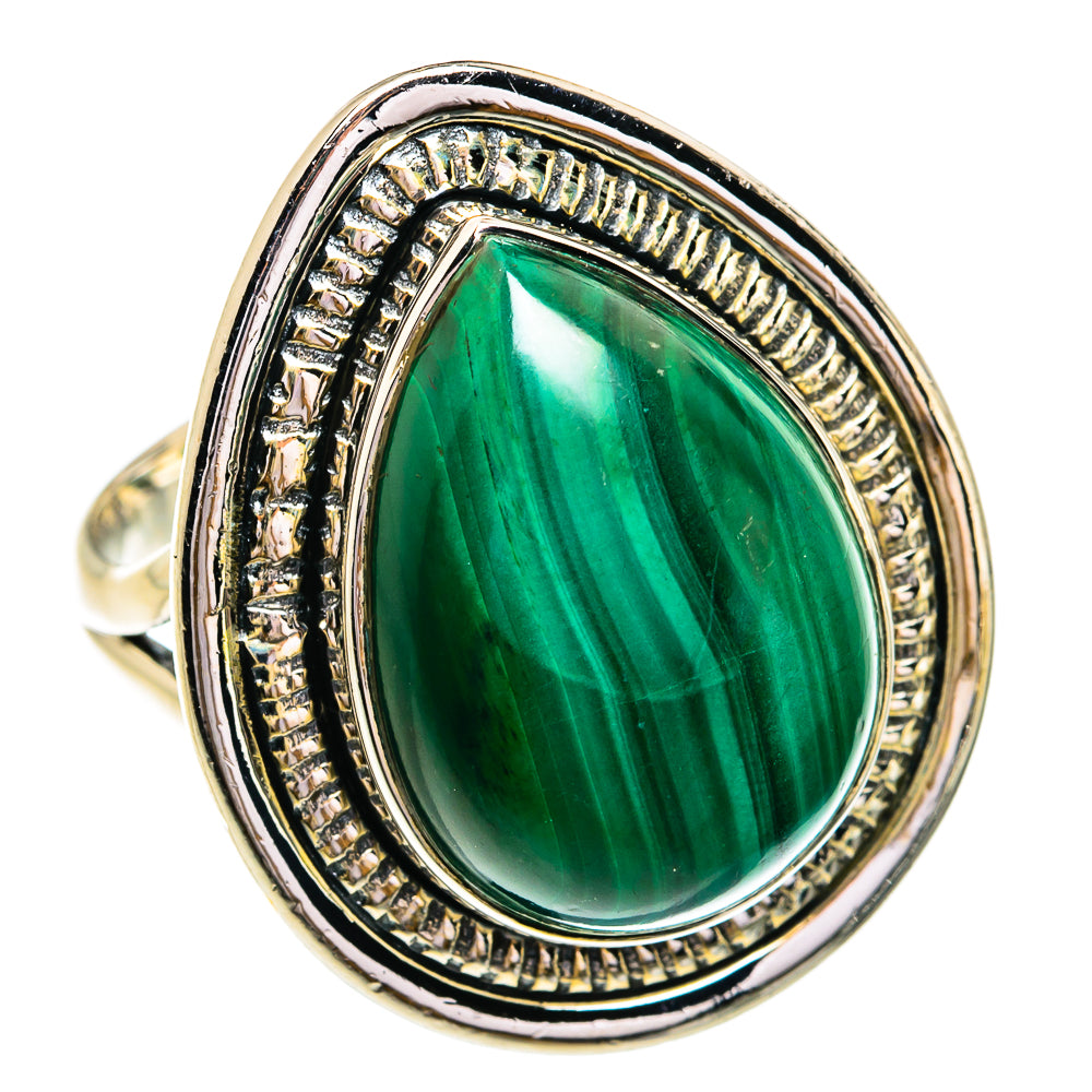 Malachite Rings handcrafted by Ana Silver Co - RING79206