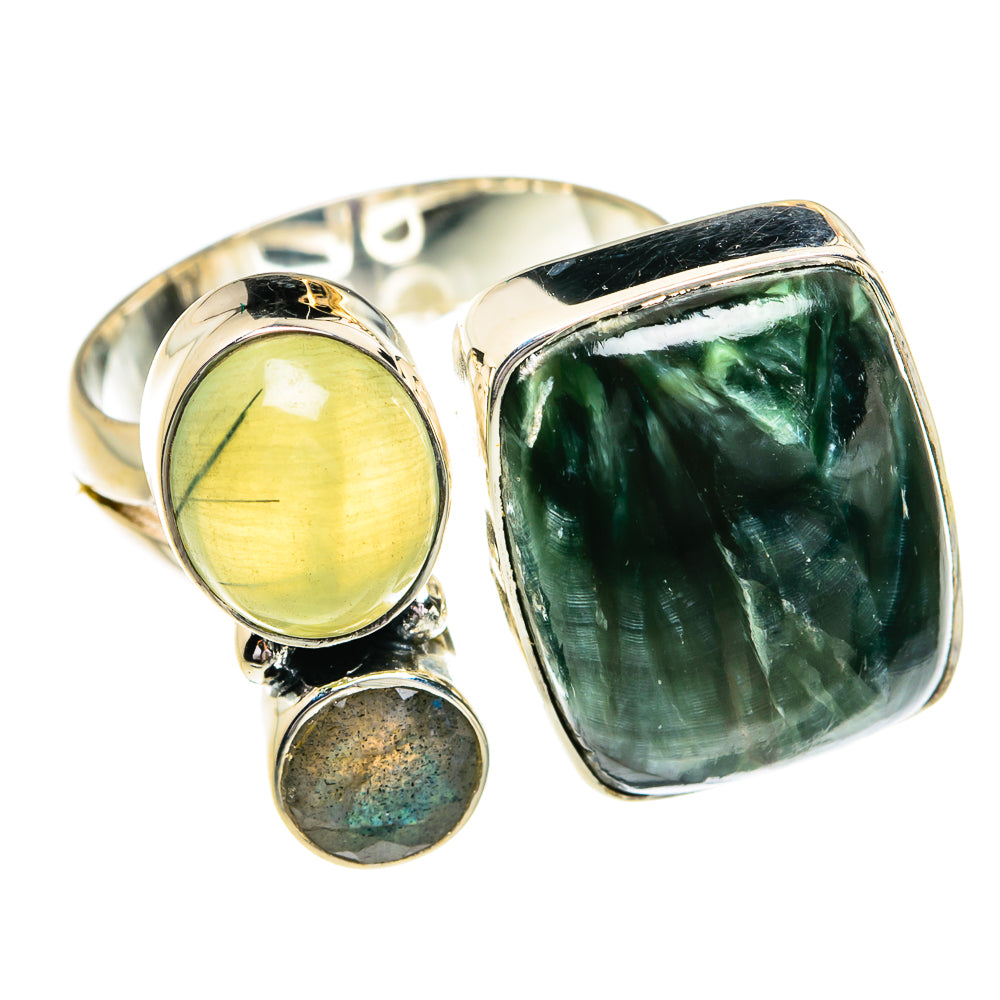 Seraphinite Rings handcrafted by Ana Silver Co - RING79208