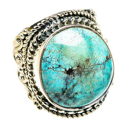 Tibetan Turquoise Rings handcrafted by Ana Silver Co - RING79231