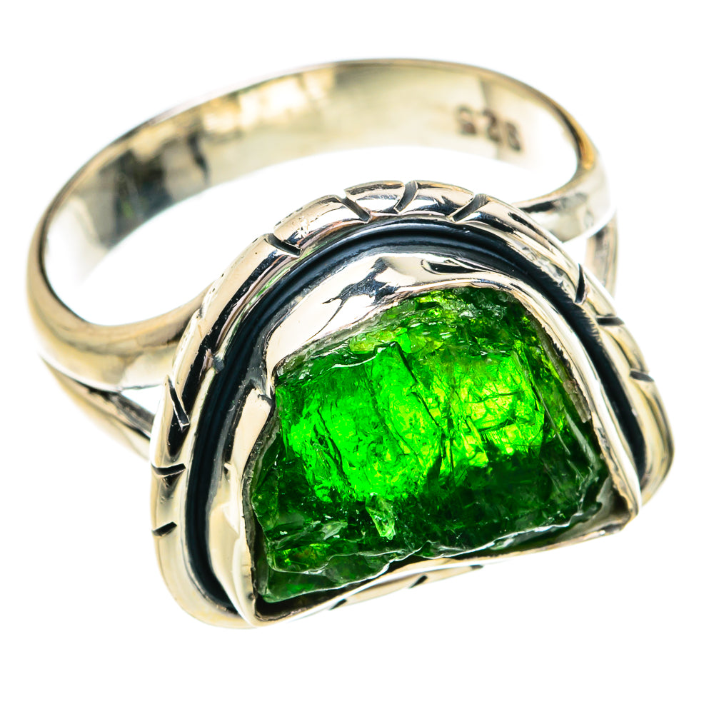 Chrome Diopside Rings handcrafted by Ana Silver Co - RING79236