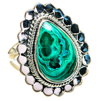Malachite In Chrysocolla Rings handcrafted by Ana Silver Co - RING79238