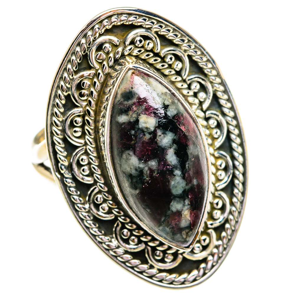 Russian Eudialyte Rings handcrafted by Ana Silver Co - RING79246