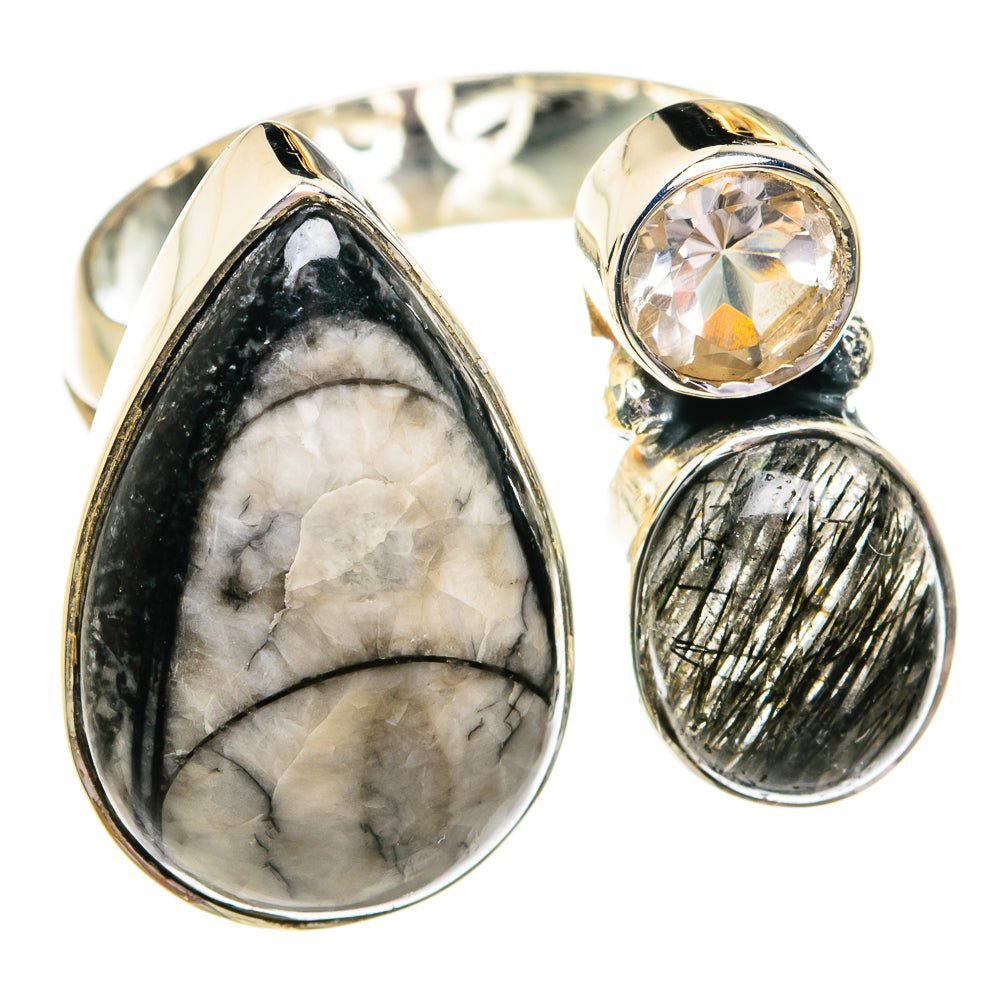 Orthoceras Fossil Rings handcrafted by Ana Silver Co - RING79251