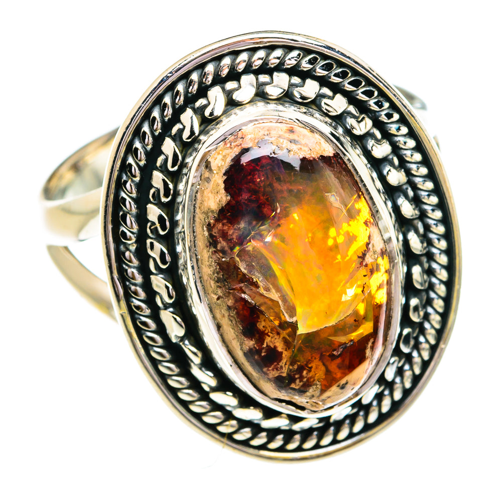 Mexican Fire Opal Rings handcrafted by Ana Silver Co - RING79254