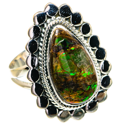 Ammolite Rings handcrafted by Ana Silver Co - RING79264