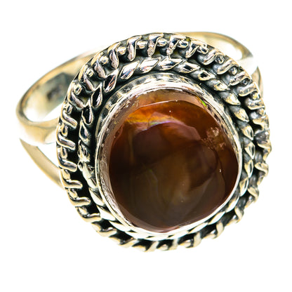 Mexican Fire Agate Rings handcrafted by Ana Silver Co - RING79270