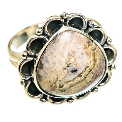 Laguna Lace Agate Rings handcrafted by Ana Silver Co - RING79279