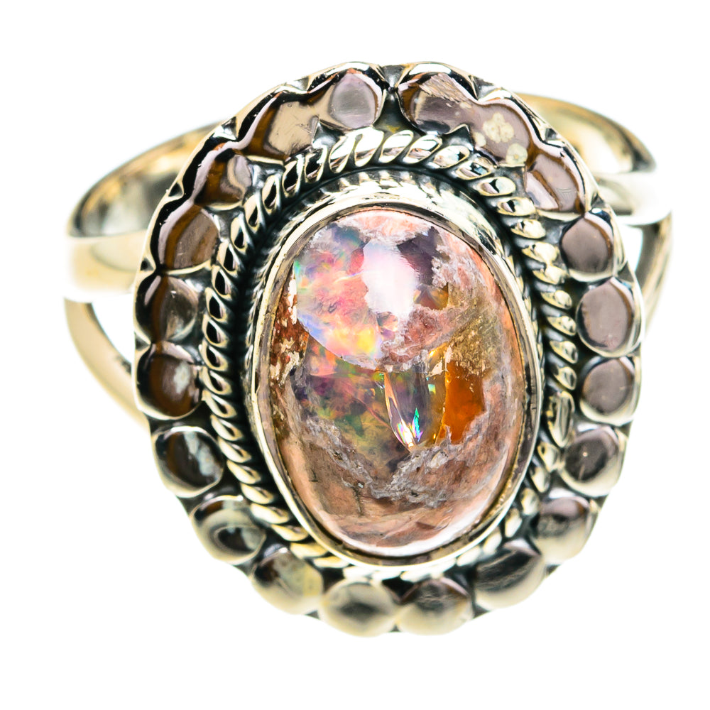 Mexican Fire Opal Rings handcrafted by Ana Silver Co - RING79281