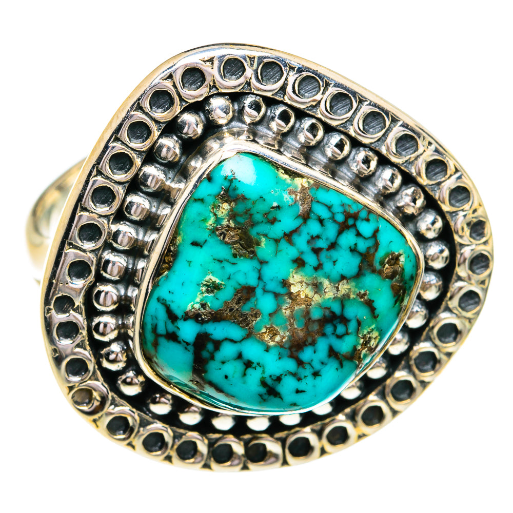 Tibetan Turquoise Rings handcrafted by Ana Silver Co - RING79288