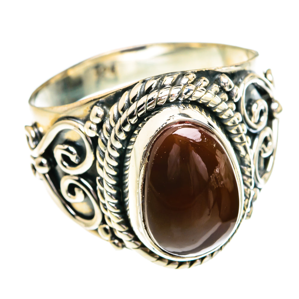 Mexican Fire Agate Rings handcrafted by Ana Silver Co - RING79293