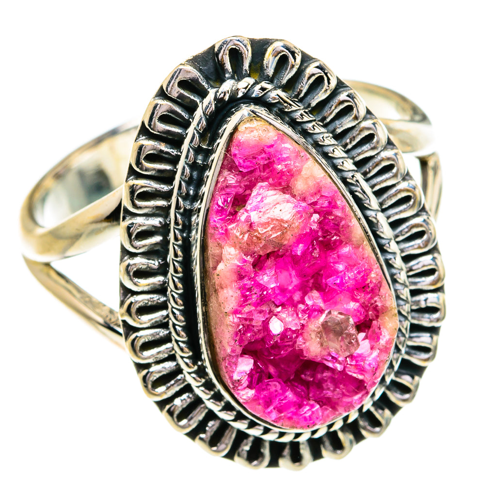 Cobalto Calcite Druzy Rings handcrafted by Ana Silver Co - RING79298