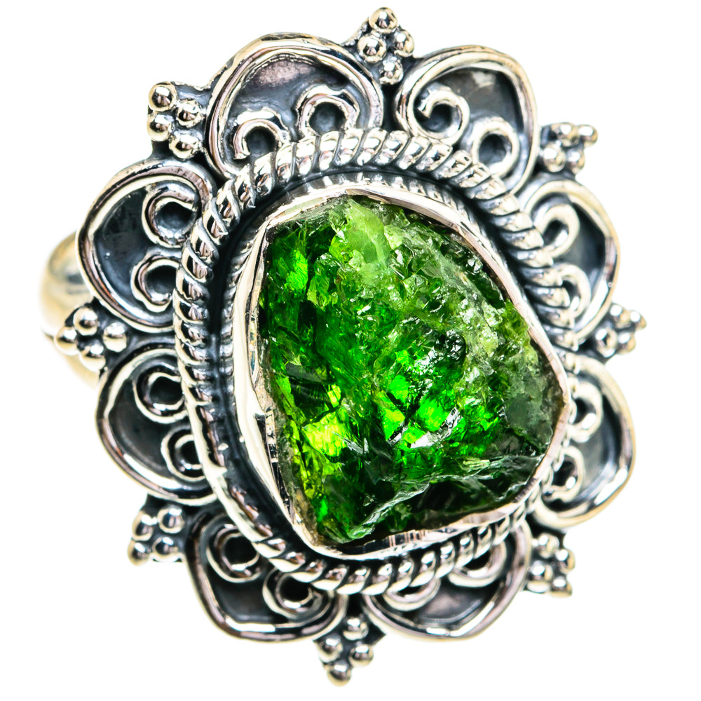 Chrome Diopside Rings handcrafted by Ana Silver Co - RING79314