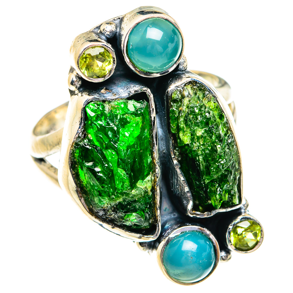 Chrome Diopside Rings handcrafted by Ana Silver Co - RING79317
