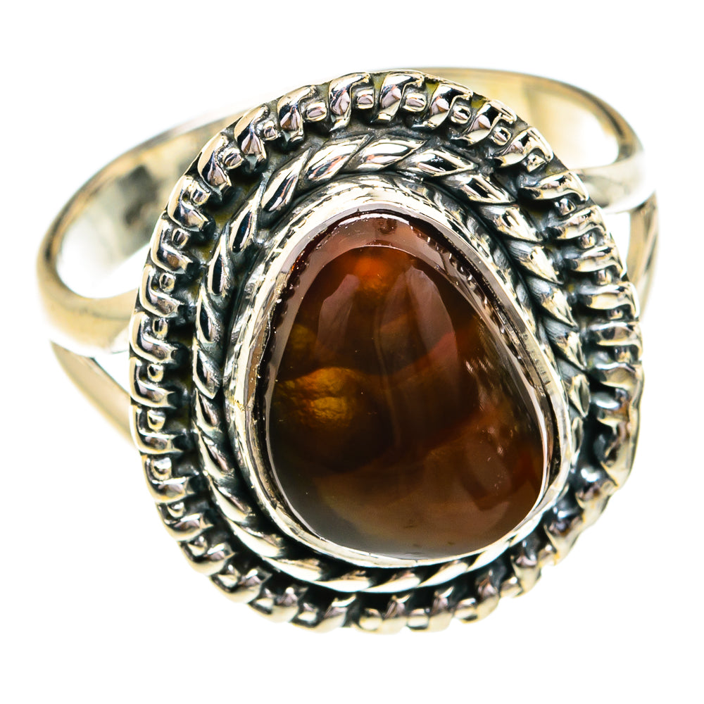 Mexican Fire Agate Rings handcrafted by Ana Silver Co - RING79319