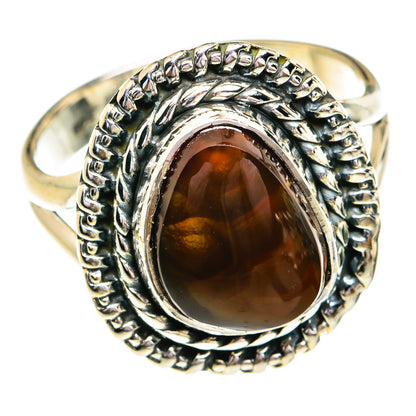 Mexican Fire Agate Rings handcrafted by Ana Silver Co - RING79319