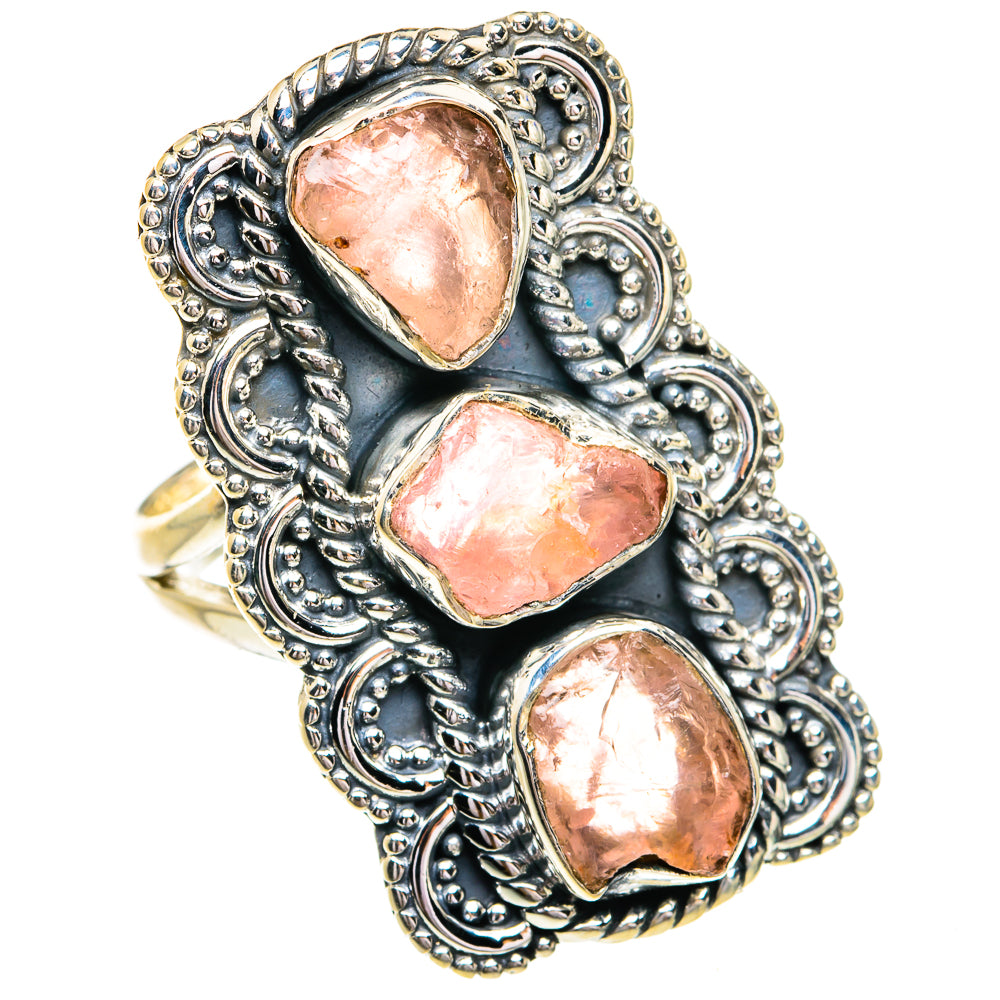 Rose Quartz Rings handcrafted by Ana Silver Co - RING79326