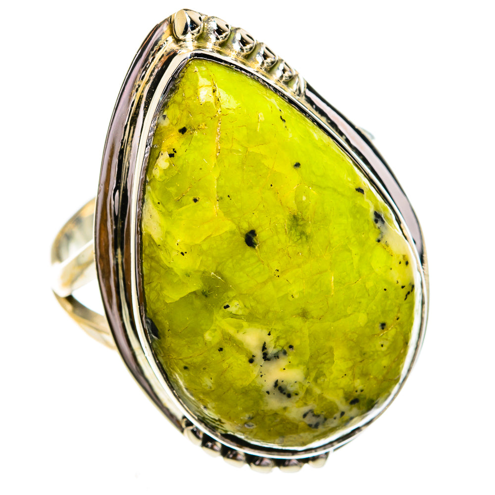 African Green Opal Rings handcrafted by Ana Silver Co - RING79337