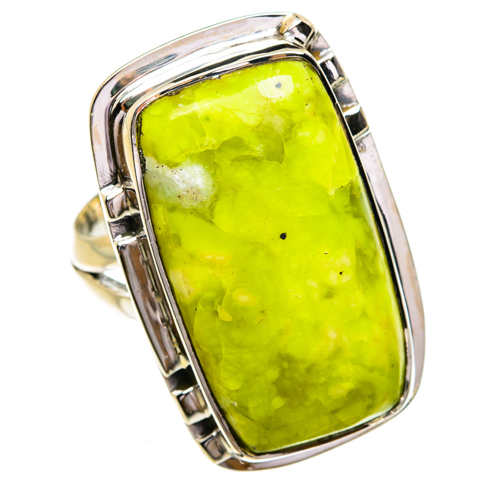 African Green Opal Rings handcrafted by Ana Silver Co - RING79338