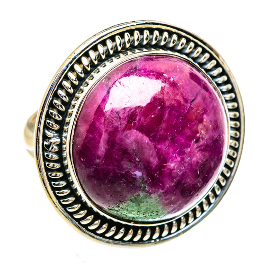 Ruby Zoisite Rings handcrafted by Ana Silver Co - RING79356