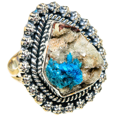 Cavansite Crystal Rings handcrafted by Ana Silver Co - RING79367
