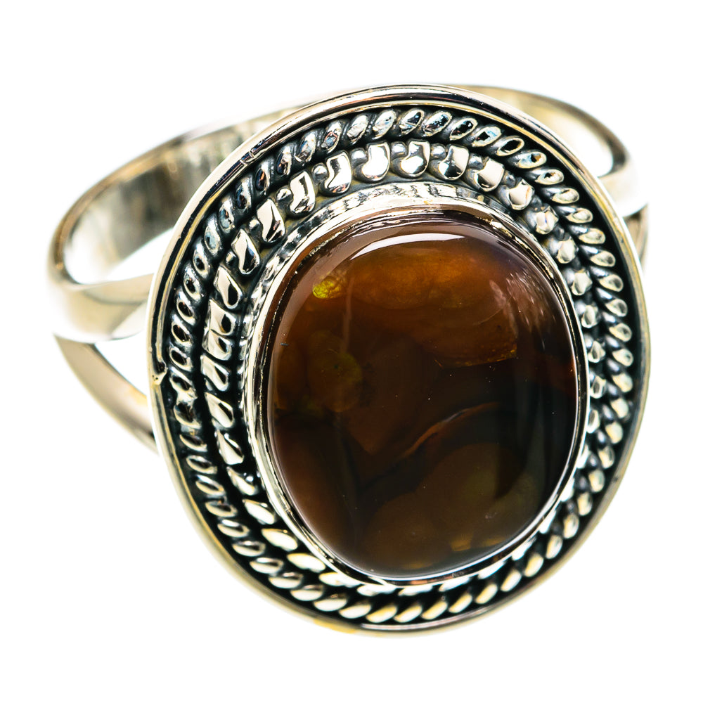 Mexican Fire Agate Rings handcrafted by Ana Silver Co - RING79385