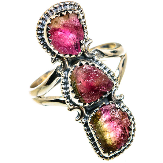 Watermelon Tourmaline Rings handcrafted by Ana Silver Co - RING79390