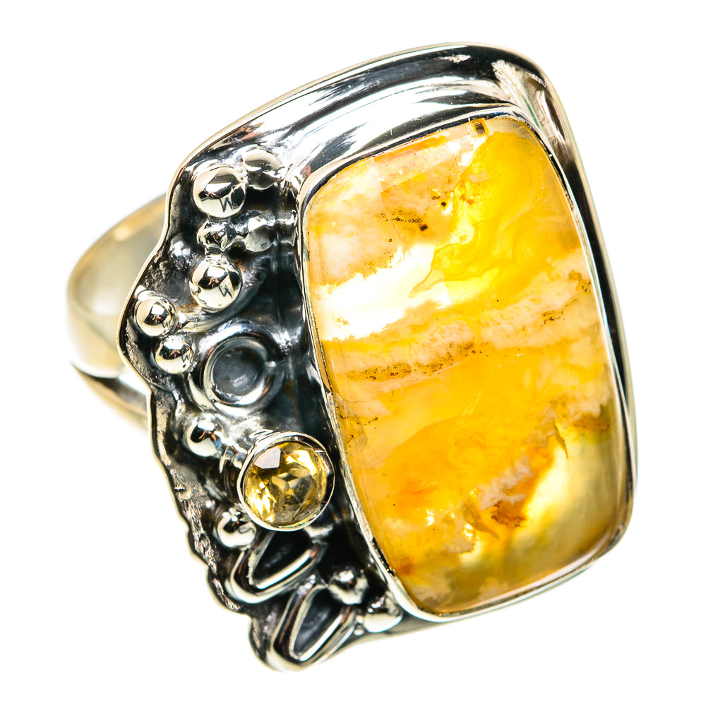 Plume Agate Rings handcrafted by Ana Silver Co - RING79422