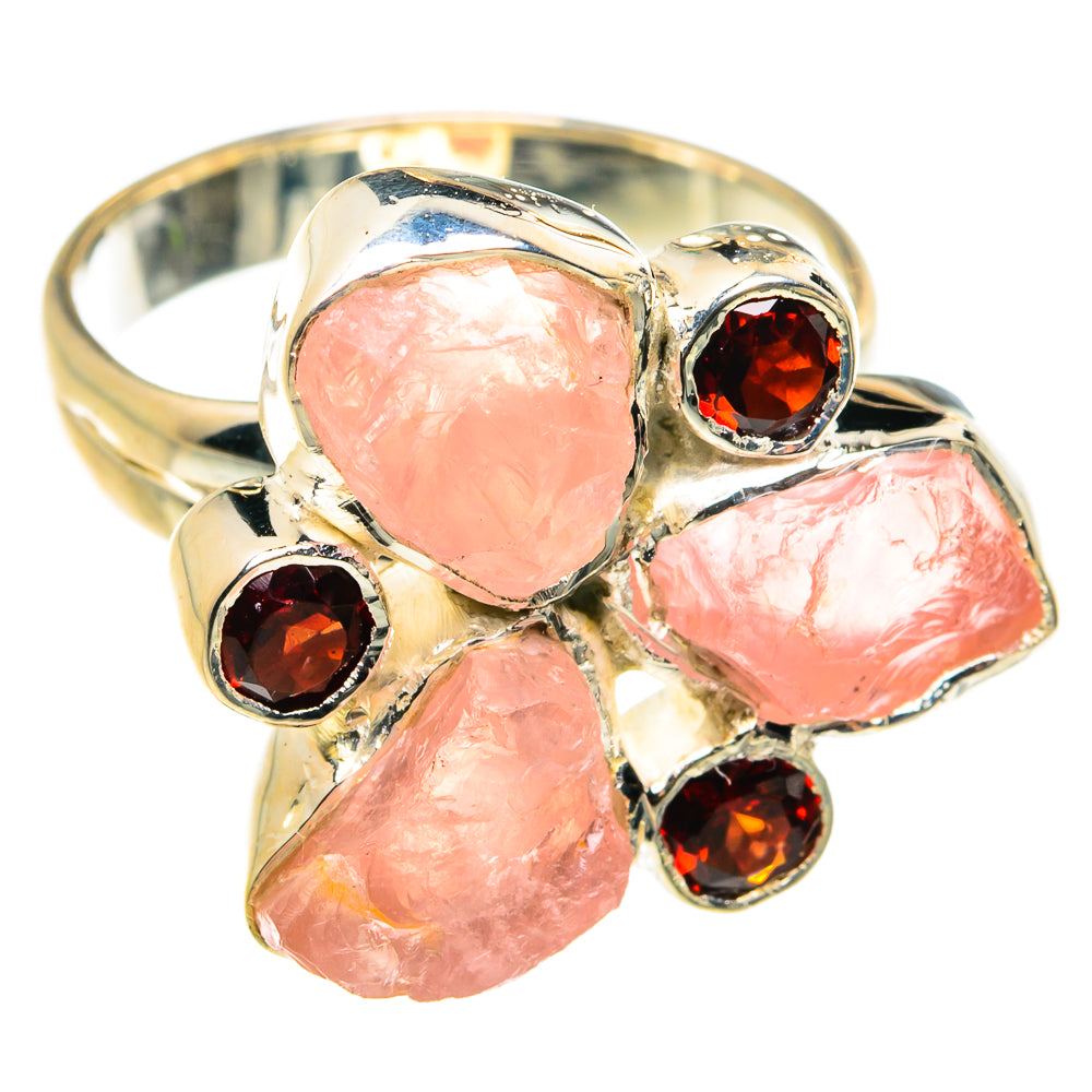 Rose Quartz Rings handcrafted by Ana Silver Co - RING79424