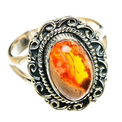 Mexican Fire Opal Rings handcrafted by Ana Silver Co - RING79439