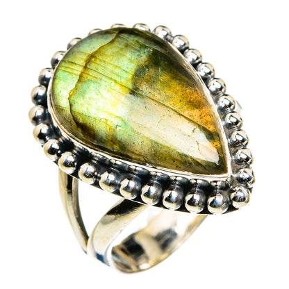 Labradorite Rings handcrafted by Ana Silver Co - RING79515