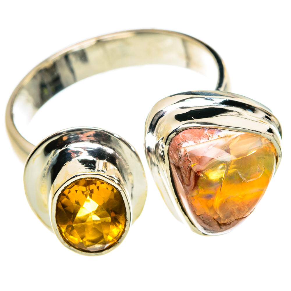 Mexican Fire Opal Rings handcrafted by Ana Silver Co - RING79533