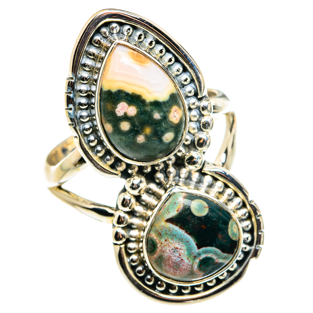 Ocean Jasper Rings handcrafted by Ana Silver Co - RING79541